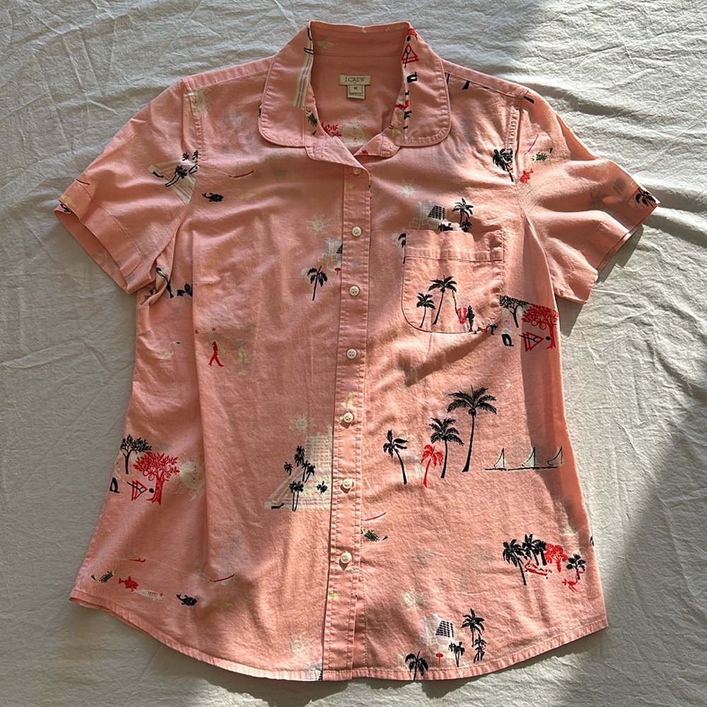 J crew factory vacation short sleeve button up shirt